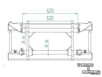 Adapter  Qmac MERKADAPTER BLANCO-JCB QUICK HITCH