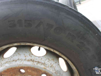 Wheels, Tyres, Rims & Dual spacers Michelin 315/75R22.5 XDE2 trailerband truckband aanhangerband wiel velg 10-gaats