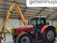 Mowing arm with flailmower Herder Grenadier MBK 513 LSH 8.5 of 7.25 meter giek joystick-bediening