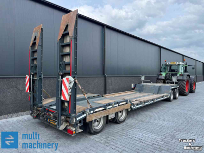 Low loader / Semi trailer  TwenteTrailer 4-asser kuip dieplader