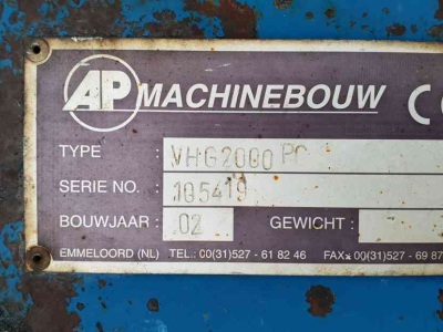 Sweeper AP vhg 2000 pc veegmachine Terex-Schaeff-Yanmar