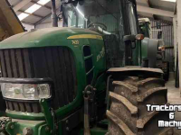 Tractors John Deere 7530 Tractor +  Hemos Maai-Arm met Klepelbak