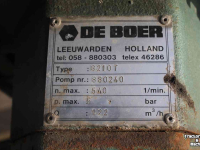 Manure pump De Boer B210T dubbel 8 mestpomp verdringerpomp lobbenpomp