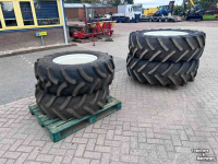 Wheels, Tyres, Rims & Dual spacers Trelleborg 480/70R34 + 380/70R24 verstelbare velgen