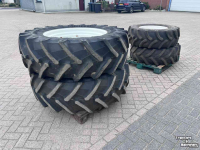 Wheels, Tyres, Rims & Dual spacers Trelleborg 480/70R34 + 380/70R24 verstelbare velgen