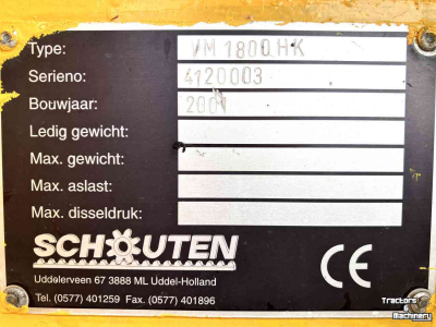 Sweepers and vacuum sweepers Schouten VM 1800 HK