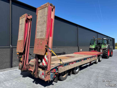 Low loader / Semi trailer Nooteboom 4-asser Nooteboom dieplader met dubbellange kleppen