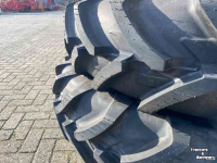 Wheels, Tyres, Rims & Dual spacers Michelin Agribib 13.6R38 + 13.6R24 op verstelvelgen