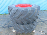 Wheels, Tyres, Rims & Dual spacers Pirelli 600/65R28 Fendt 10 gaats 60%