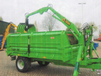 Dumptrailer Agomac Kipper met opbouwkraan