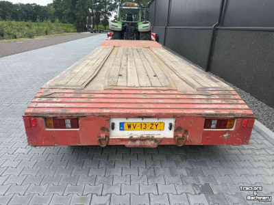 Low loader / Semi trailer Burg 4-asser dieplader aanhanger met containerrail