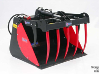 Silage Grabbucket / Grabfork Qmac Pelikaanbak Krokodillenbak Kuilbak met grijper 90 cm voor kleine shovel