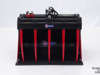 Silage Grabbucket / Grabfork Qmac Pelikaanbak Krokodillenbak Kuilbak met grijper 90 cm voor kleine shovel