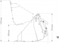 Loading buckets Qmac 4 in 1 Bak Laadbak Opschepbak Standaard 720 L
