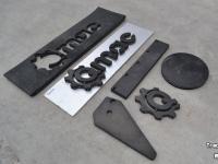 Rubber yard scraper Qmac RSM320 Rubbermat 320 cm + STAAL inlaag