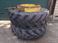 Wheels, Tyres, Rims & Dual spacers Good Year 18.4R38 dubbellucht dubbele montage kuilbanden kuilwielen dubbelwiel dubbelband dubbelset m