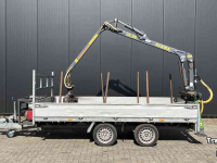 Car trailer up to 3500 Kg  Aanhangwagen met bosbouwkraan