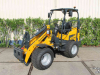 Wheelloader Schäffer 2430 minishovel shovel wiellader gele bouwmachinelijn