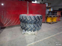 Wheels, Tyres, Rims & Dual spacers Firestone 420/85R38 Performer & Michelin 480/80R42 AgriBIB
