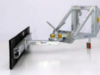 Rubber yard scraper Qmac Modulaire schuifbalk met canvas rubbermat