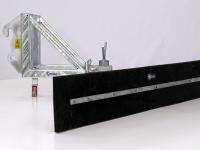 Rubber yard scraper Qmac Modulaire schuifbalk met canvas rubbermat