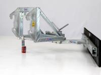 Rubber yard scraper Qmac Modulaire schuifbalk met canvas rubbermat