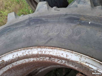 Wheels, Tyres, Rims & Dual spacers Kleber 16.9 R 34 dubbellucht set