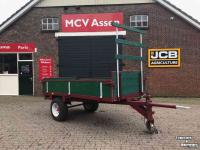 Low loader / Semi trailer  Enkelassige houten wagen