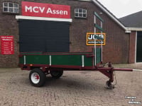 Low loader / Semi trailer  Enkelassige houten wagen