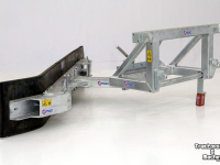 Rubber yard scraper Qmac 180 MECH SCHUIN + HOEK EURO