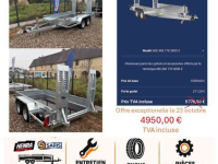 Car trailer up to 3500 Kg Saris machine transporter