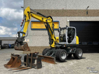Excavator mobile Wacker Neuson EW 100 Airco Powertilt 3 Bakken Palletvork  Steunpoten