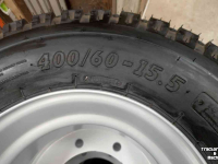 Wheels, Tyres, Rims & Dual spacers BKT 400/60-15.5 nieuwe banden op velg