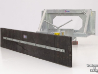 Rubber yard scraper Qmac 150 MECH SCHUIN BOBCAT BORD