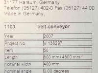 Conveyor  vlakke band conveyor belt gurtförderer
