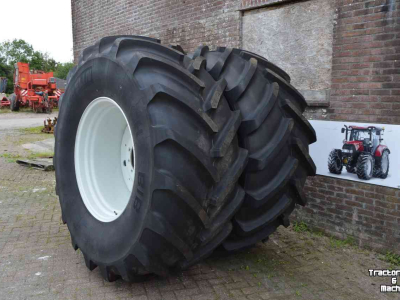 Wheels, Tyres, Rims & Dual spacers Michelin 800/70r38 demontage