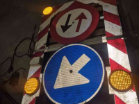 Other equipment for road, roadside and ditch maintenance  Actie frame / Actiebord / Actie verlichtingframe inklapbaar