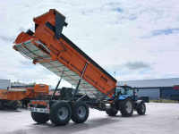 Elevated dumptrailer Dezeure Trans D25M hooglosser/ overlaadwagen/ hoogkipper