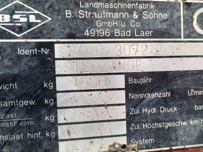 Silage cutting bucket Strautmann silozange   1800