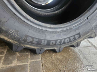 Wheels, Tyres, Rims & Dual spacers Michelin 420/70R24 Omnibib. Demo-set!