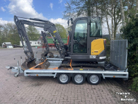 Mini-Excavator Volvo EC 35D kraan + Hulco machinetransporter