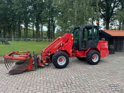 Telescopic Wheelloader Schäffer 570T Telelader shovel + pelikaanbak & vorken
