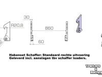 Rubber yard scraper Qmac HAKENSET: SCHAFFER LOADER