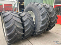 Wheels, Tyres, Rims & Dual spacers Vredestein banden set  650/85R38 & 600/70R30 breedspoor !
