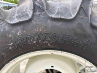 Wheels, Tyres, Rims & Dual spacers BKT Agrimax Banden 480/70R34 en 380/70R24 Verstelbare Velgen
