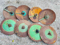 Diverse used spare-parts  8 stuks bolle schijven 45 cm