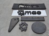 Rubber yard scraper Qmac RSMC250 Rubbermat 250 + CANVAS inlaag