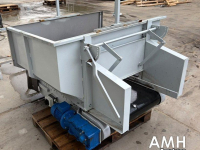 Conveyor  1500X800 Bunker met uitvoerband, Feed hopper with discharge conveyor, Dosierbunker mit Austragsband
