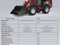 Wheelloader Heracles H280 PRO, Telescoop en Elektrisch