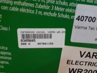 Other machines and accessories for the workshop and yard  Infrarood verwarmer Varma WR 2000 RVS